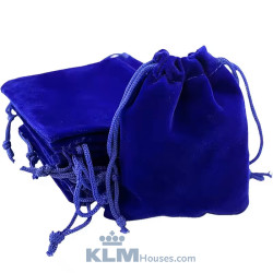 Blue velvet gift bag